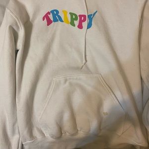 White Trippy Hoodie